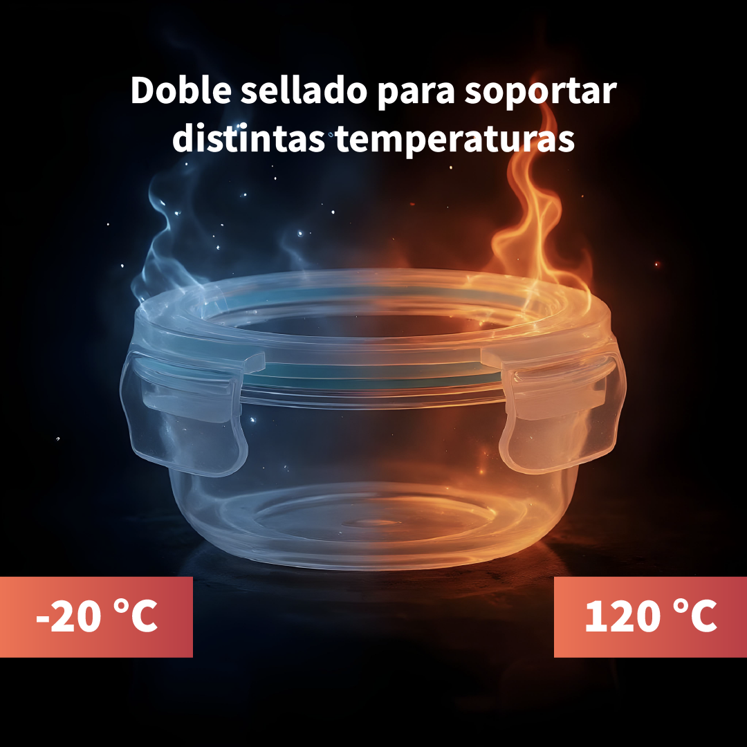 Contenedor de almacenamiento redondo sellado de una sola pieza