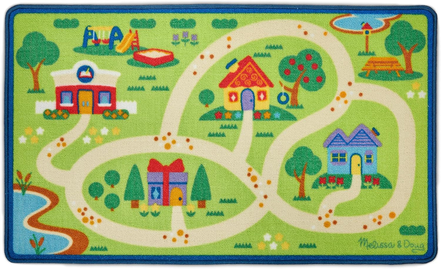 Alfombra Actividades Vecindario Blue Alfombra 112 Cm X 66 Cm