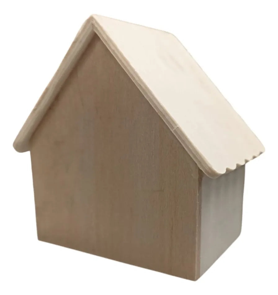 Material Didáctico 2 Casitas Madera Pintura Pincel colores