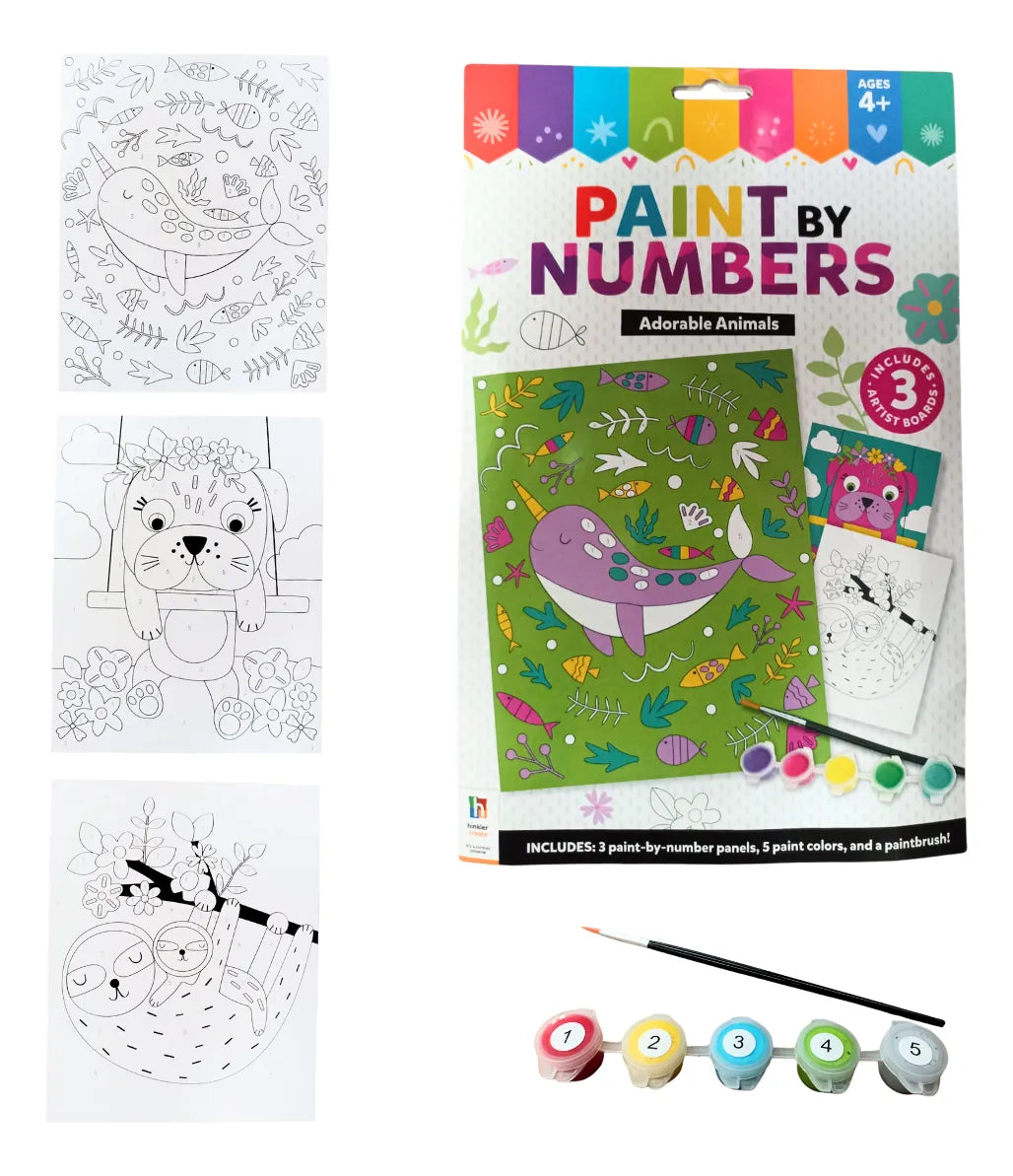 Acuarelas 5d Pintura Diamantes Arte Niños Animales 9 Pz