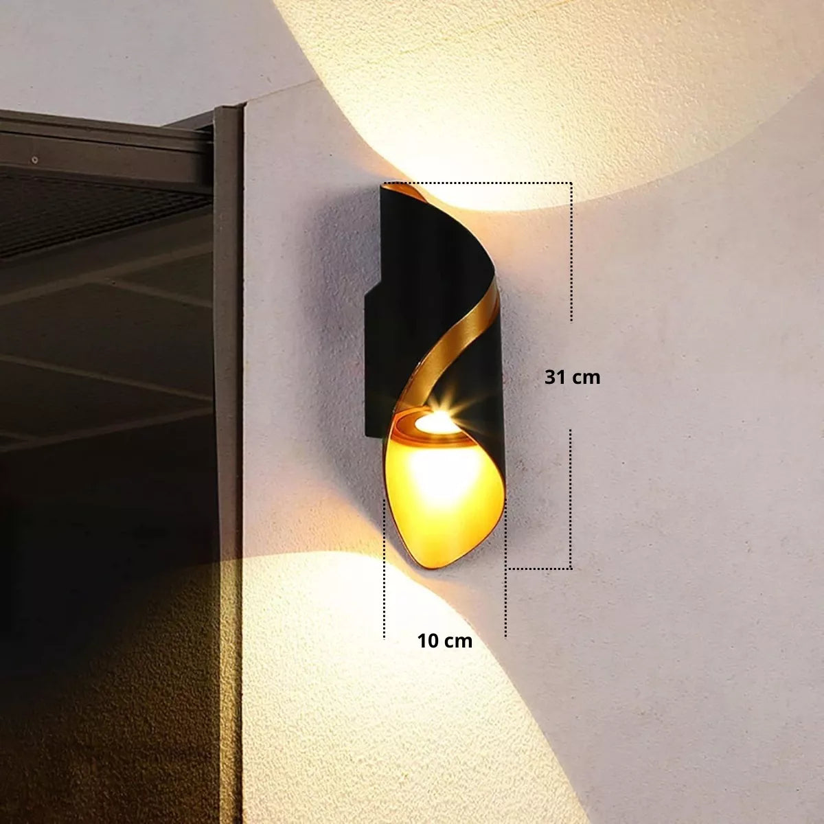 Lampara Pared Led Exteriores Moderno Casa Farol Aluminio