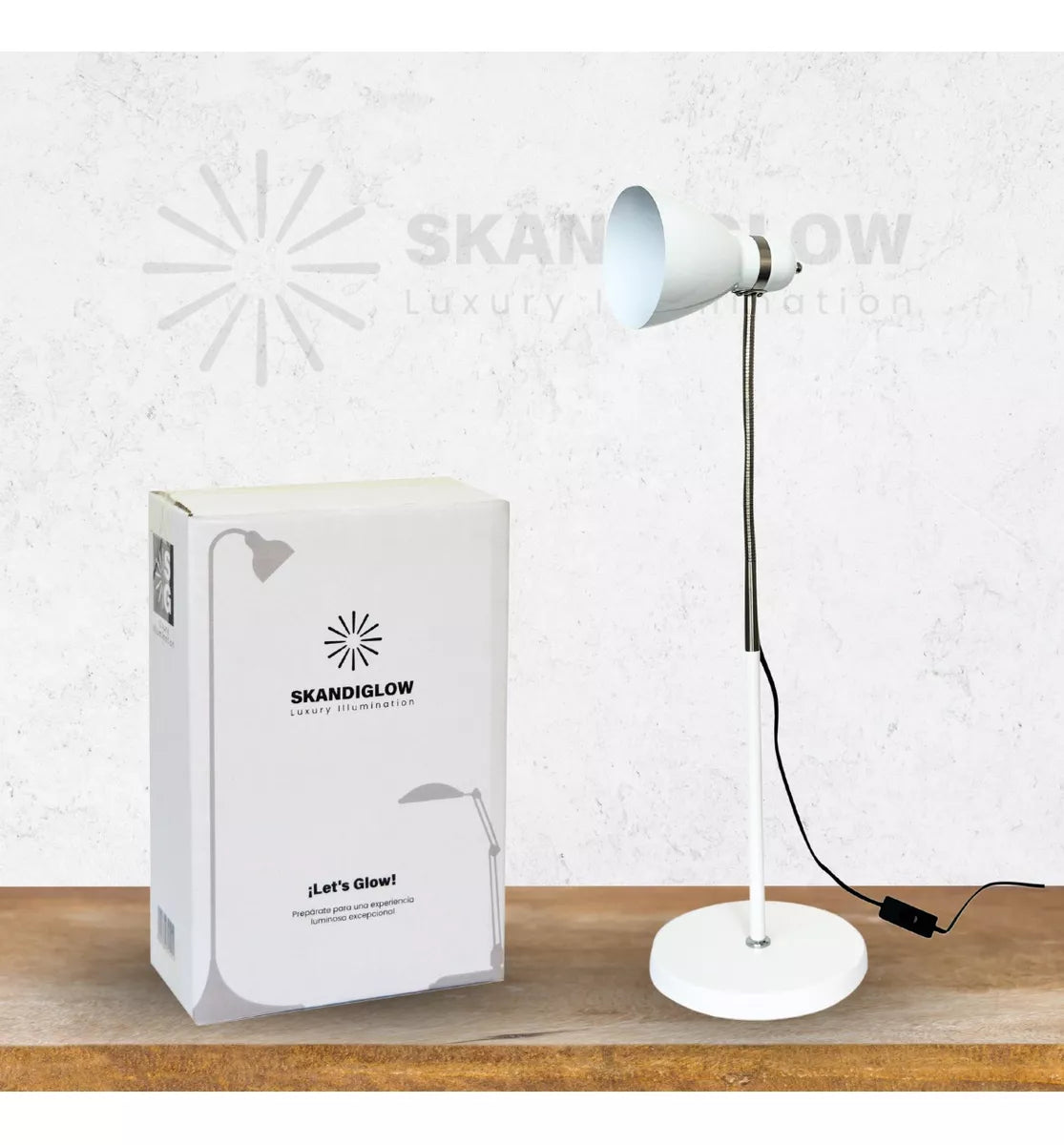 Lampara De Mesa Ajustable Oficina Casa 120v Blanca