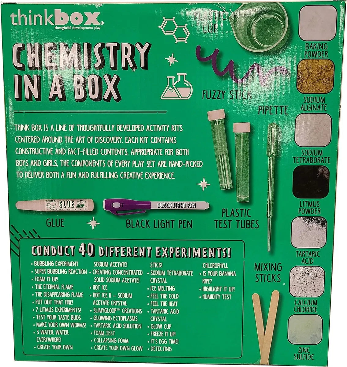 Kit 40 Experimentos Ciencia Laboratorio Niños Juguete Caja