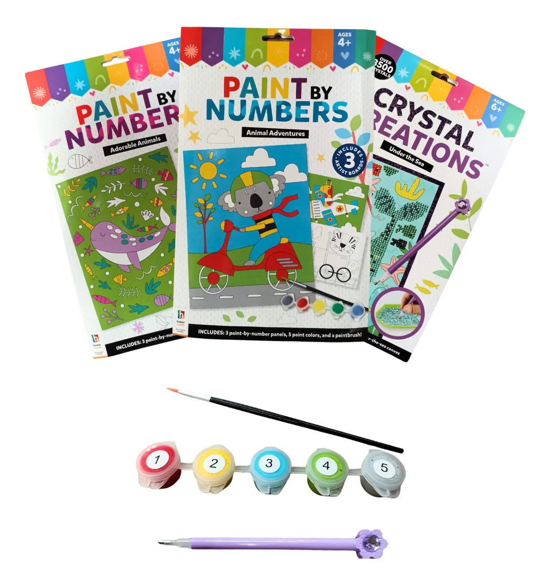 Acuarelas 5d Pintura Diamantes Arte Niños Animales 9 Pz