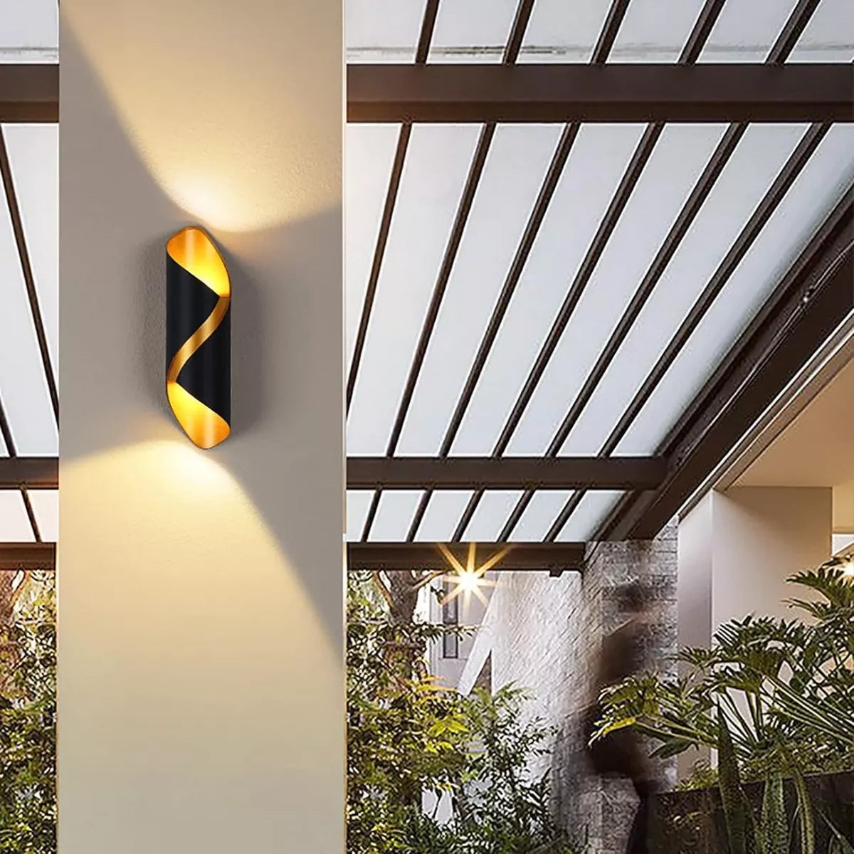 Lampara Pared Led Exteriores Moderno Casa Farol Aluminio