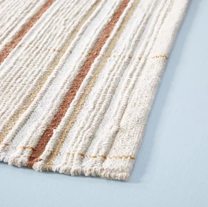 Alfombra Tapete Decorativa Sala De Estar 1120x60.5cm Beige 60.5 Cm 1.2 M Liso Beige