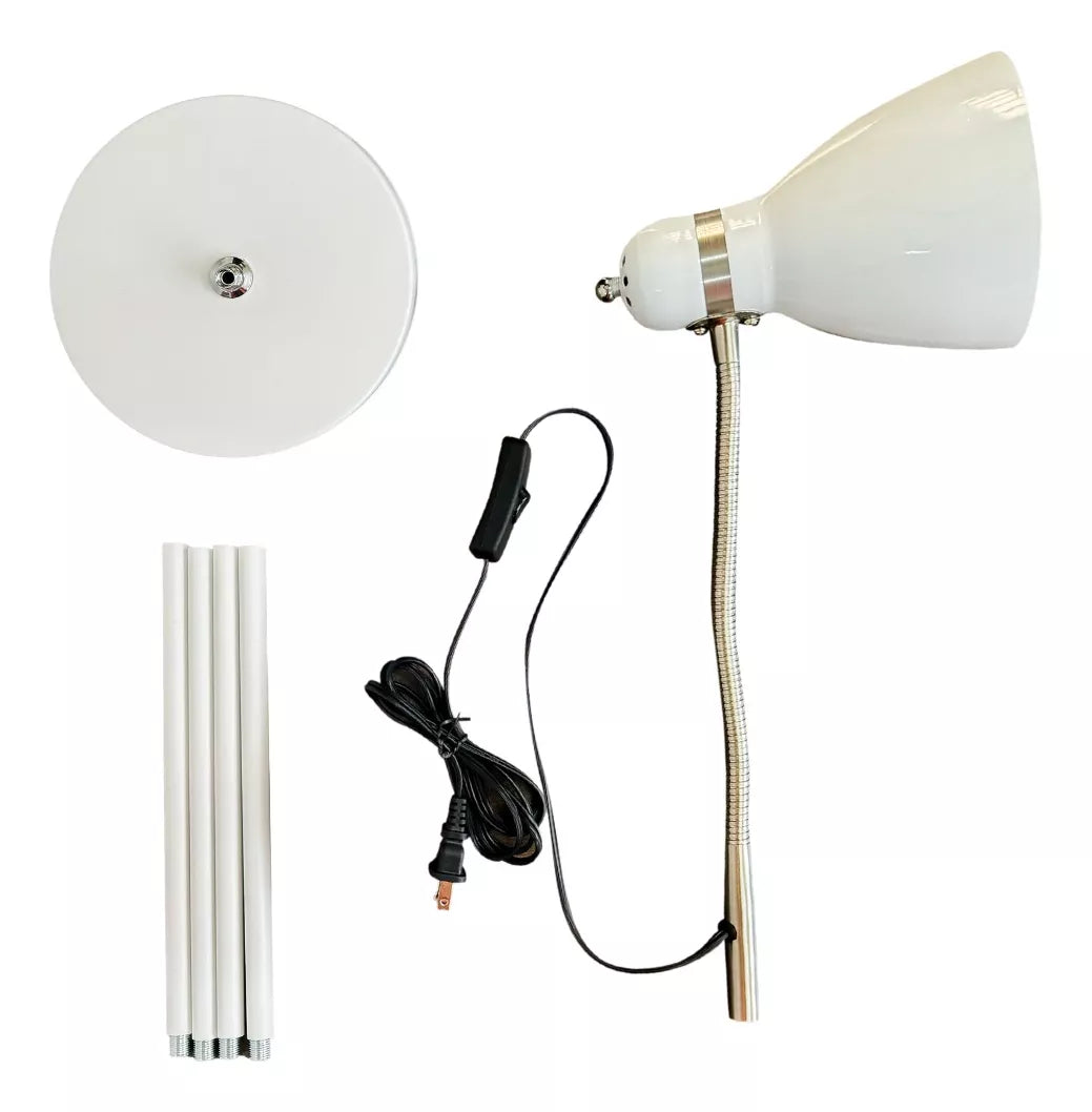 Lampara De Mesa Ajustable Oficina Casa 120v Blanca