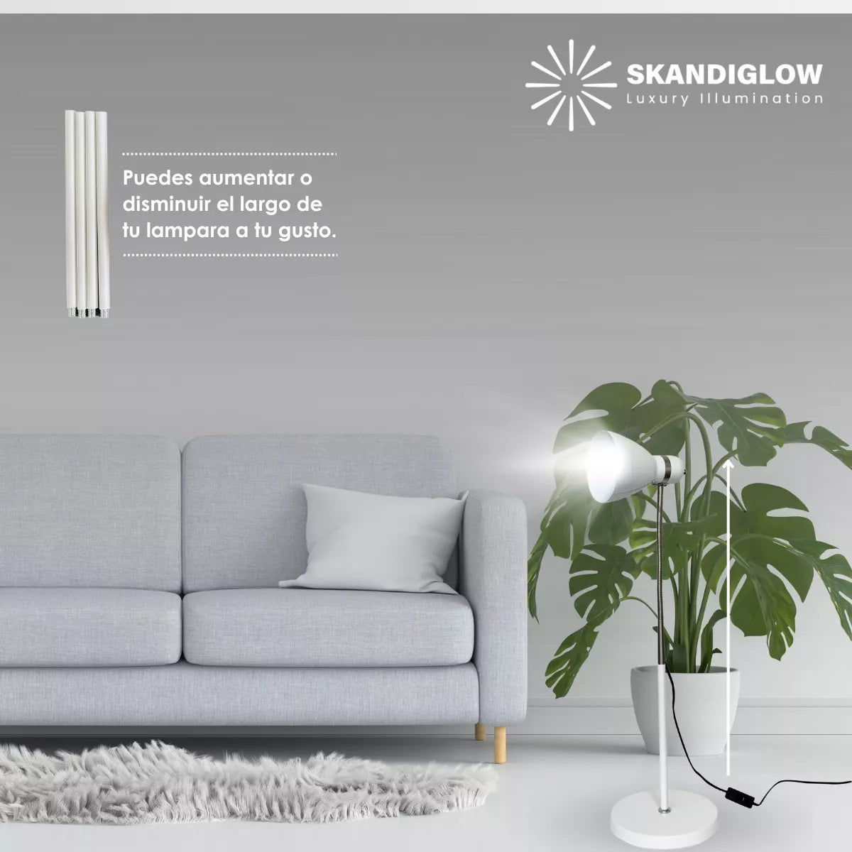 Lampara De Mesa Ajustable Oficina Casa 120v Blanca