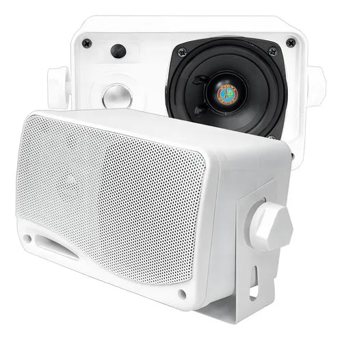 Juego Altavoces Para Exteriores De 3.5 Pulgadas, Pyle 200 W. Color blanco