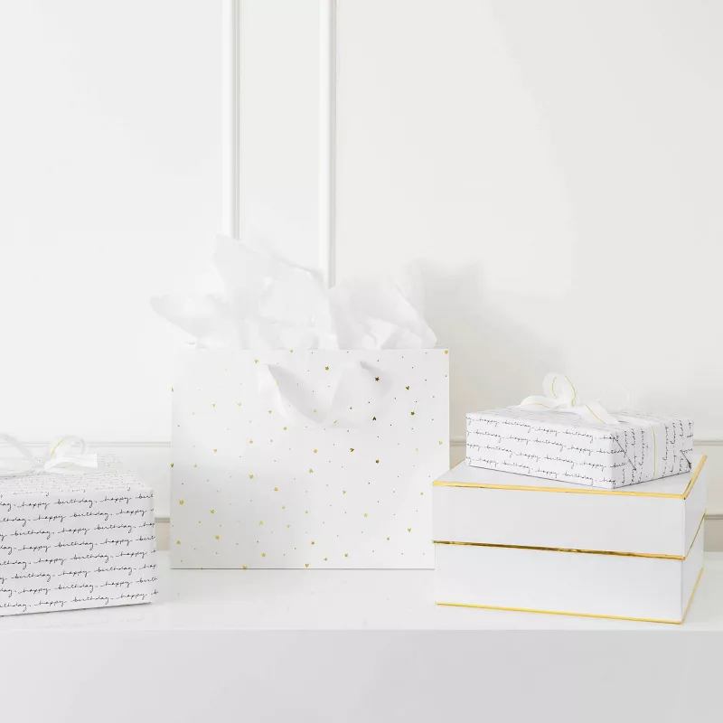 2 Cajas De Regalo Sorpresa Forma Cuadrada Blanca Con Dorado