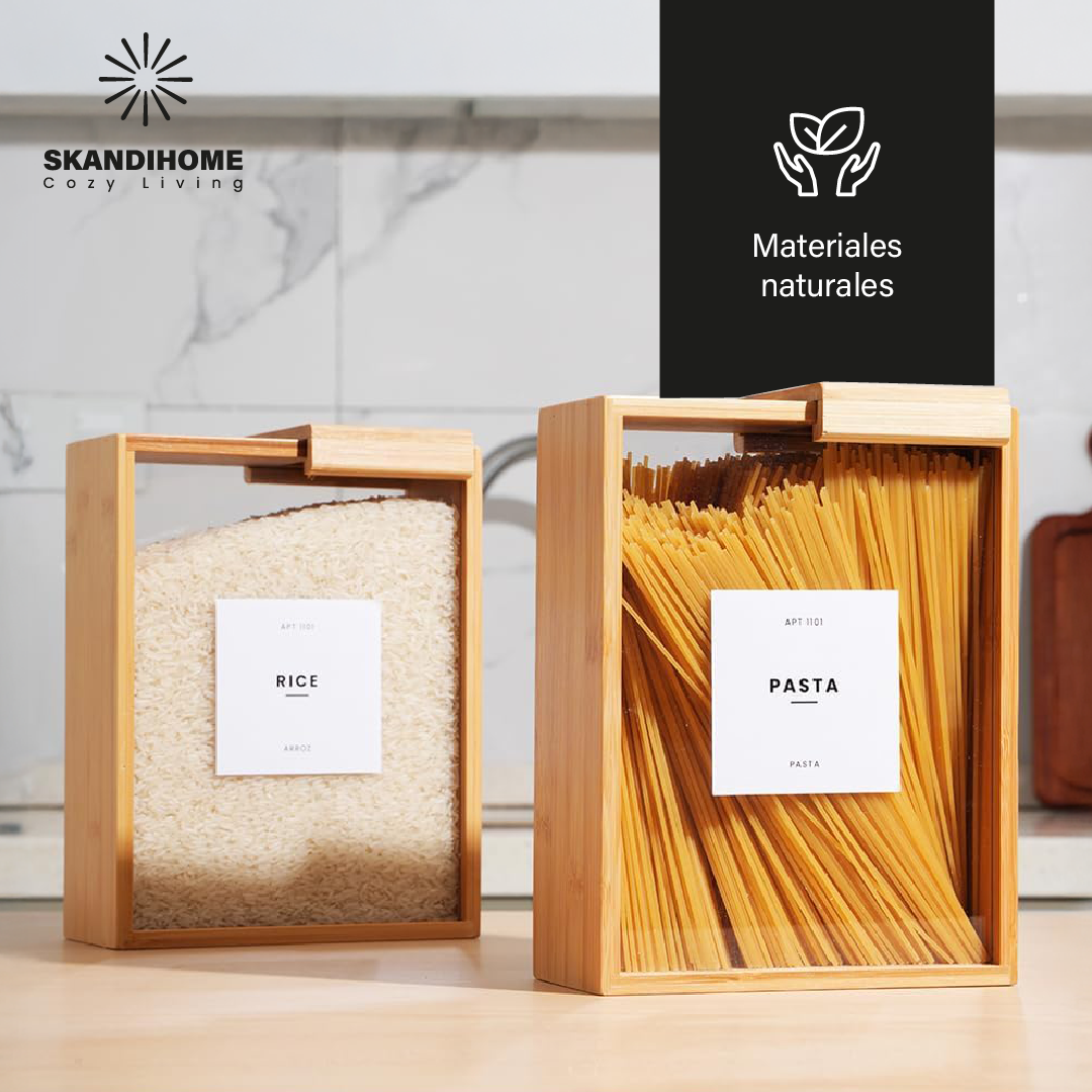 Dispensador organizadores alimentos y almacenamiento de cocina, recipientes de alimentos
