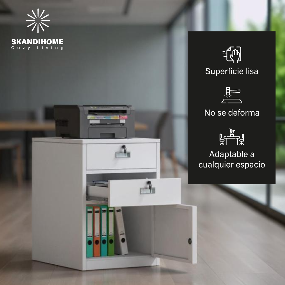 Mueble Archivador de metal escritorio con cerradura gabinete pequeño