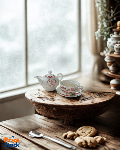 Juego De Tetera, Platillo Y Taza De Té Día De La Mamá Casa