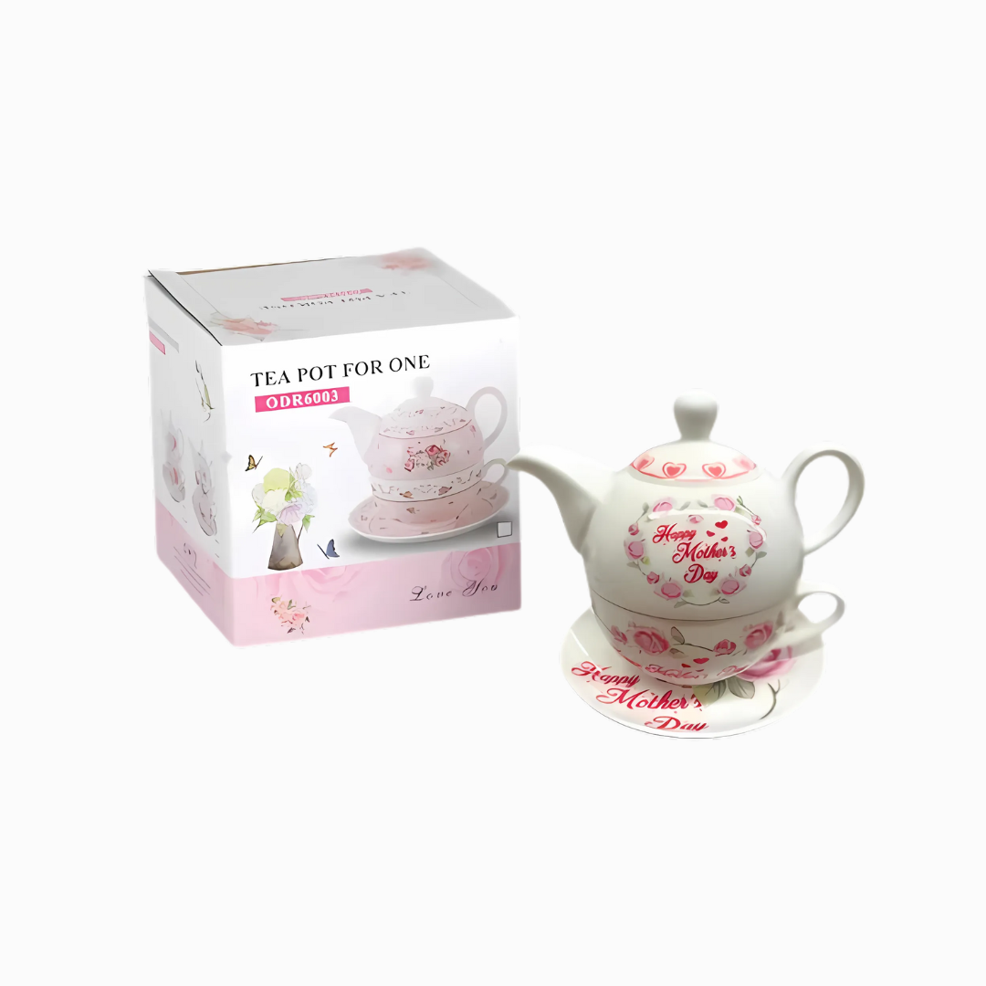 Juego De Tetera, Platillo Y Taza De Té Día De La Mamá Casa