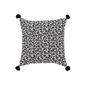 Cojin Decorativo Cuadrado Tejido Texturizado Negro / Crema