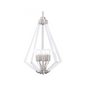 Lampara Tipo Candelabro Acrilico Transparente Led 5 Luces Níquel Cepillado