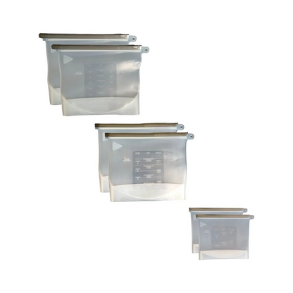 Bolsas Reutilizables Silicón Almacenar Comida Snacks 6piezas