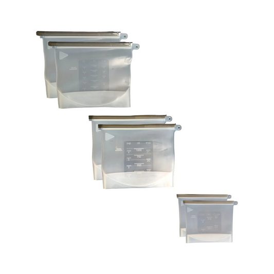Bolsas Reutilizables Silicón Almacenar Comida Snacks 6piezas