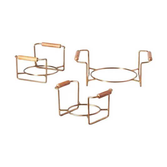 Set 3 Organizador Acero Inoxidable De Platos Premium