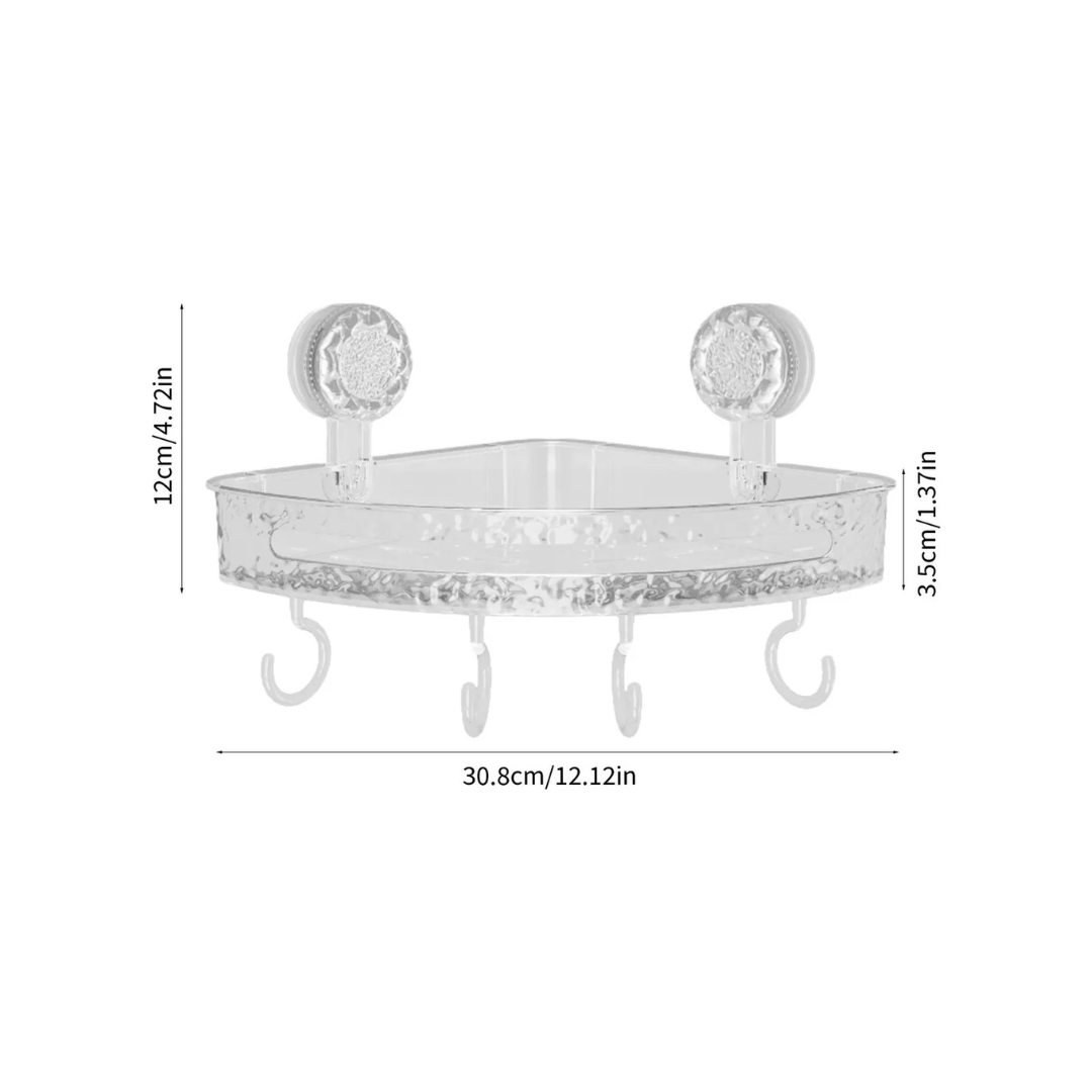 Estante Esquinero de Acrílico Corrugado, Trípode, Baño