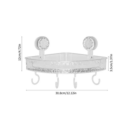 Estante Esquinero de Acrílico Corrugado, Trípode, Baño