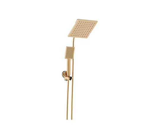 cabezal ducha de mano regadera baño dorado mate