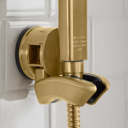 cabezal ducha de mano regadera baño dorado mate