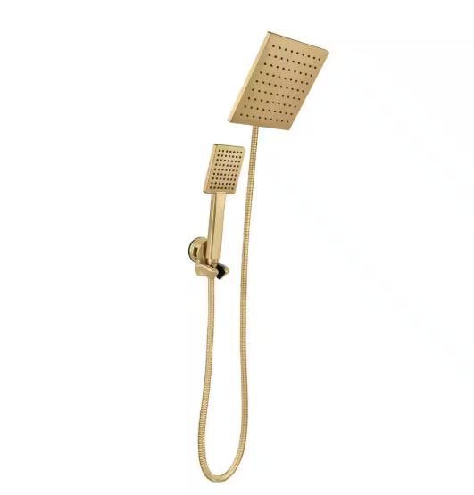 cabezal ducha de mano regadera baño dorado mate
