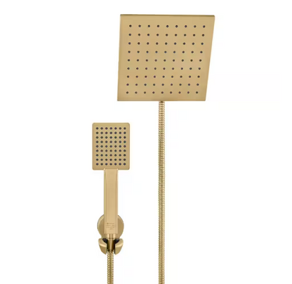 cabezal ducha de mano regadera baño dorado mate