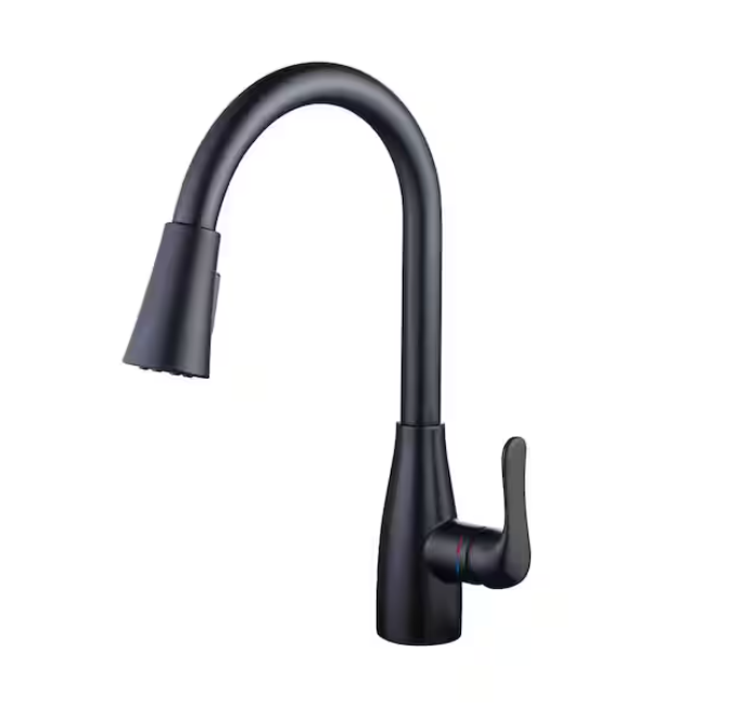 Grifo de cocina extraíble monomando Negro Mate McKenna
