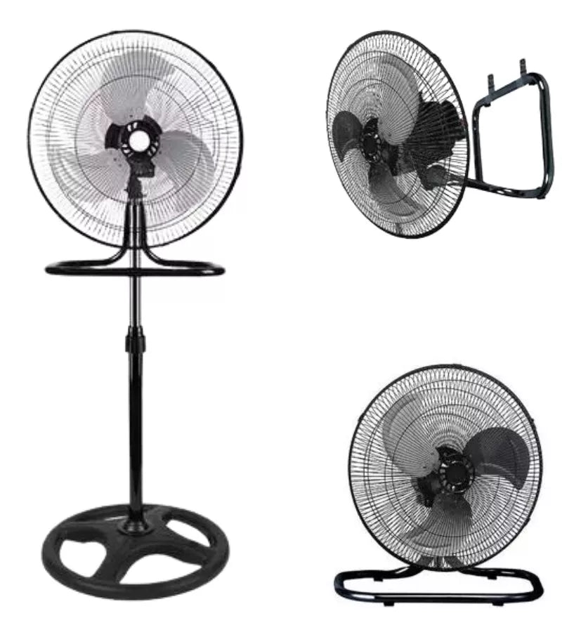 2 Ventiladores 3 En 1 Para Pared Piso Casa Oficina Metálico