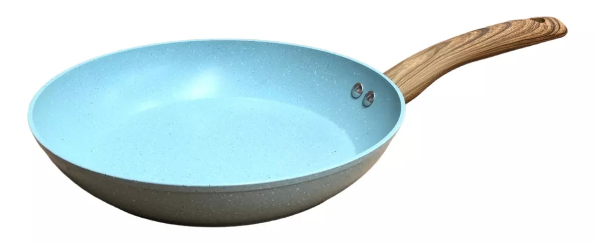 Batería Cocina 7 Pzas Aluminio Azul Sarten Cacerola