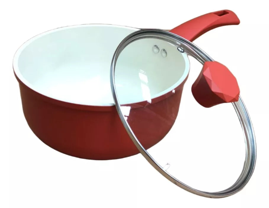Juego Batería Cocina 9 Pzas Aluminio Antiadherente Sarten