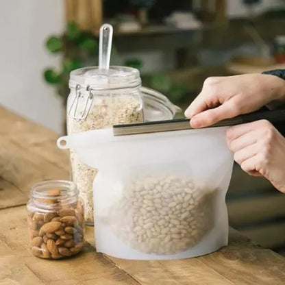 Bolsa Reutilizables Silicón Almacenar Comida Snacks 1000ml