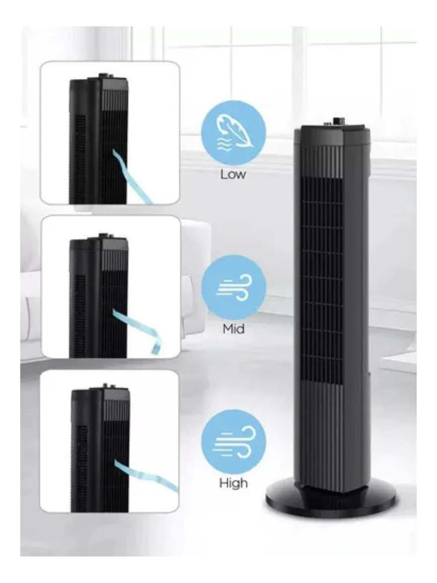 Ventilador De Torre Mainstays 3 Velocidades 71 Cm Alto