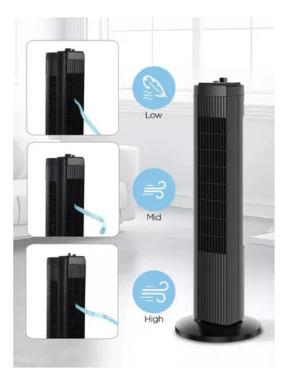 Ventilador De Torre Mainstays 3 Velocidades 71 Cm Alto