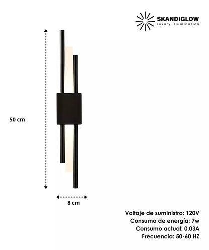 Lámpara Pared Interior Moderna Minimalista Tubo Acrílico