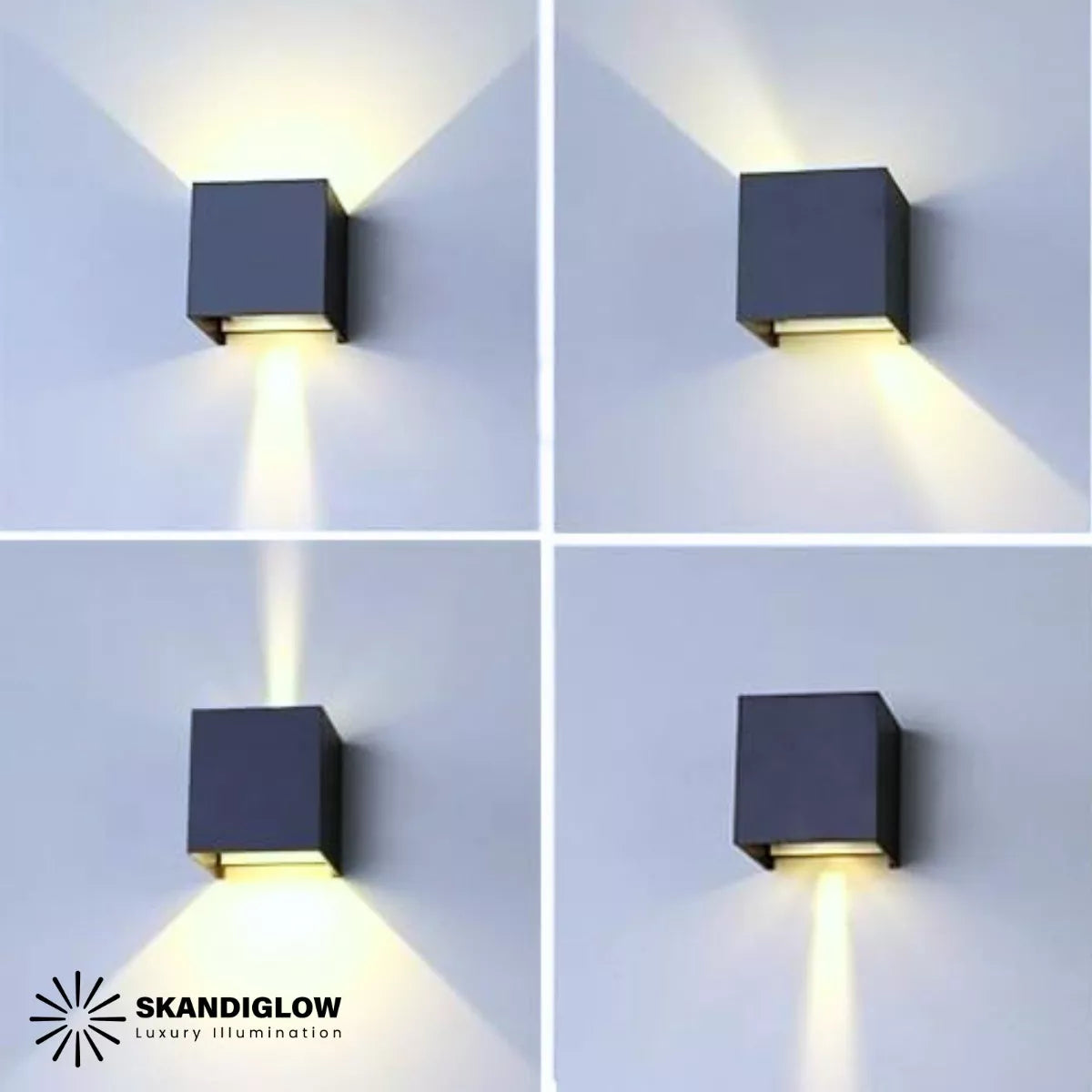 Lampara Pared Led Cuadrada Aluminio Interiores Exteriores