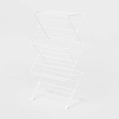 Tendedero Plegable Portatil Retractil Colgar Y Secar Ropa Blanco