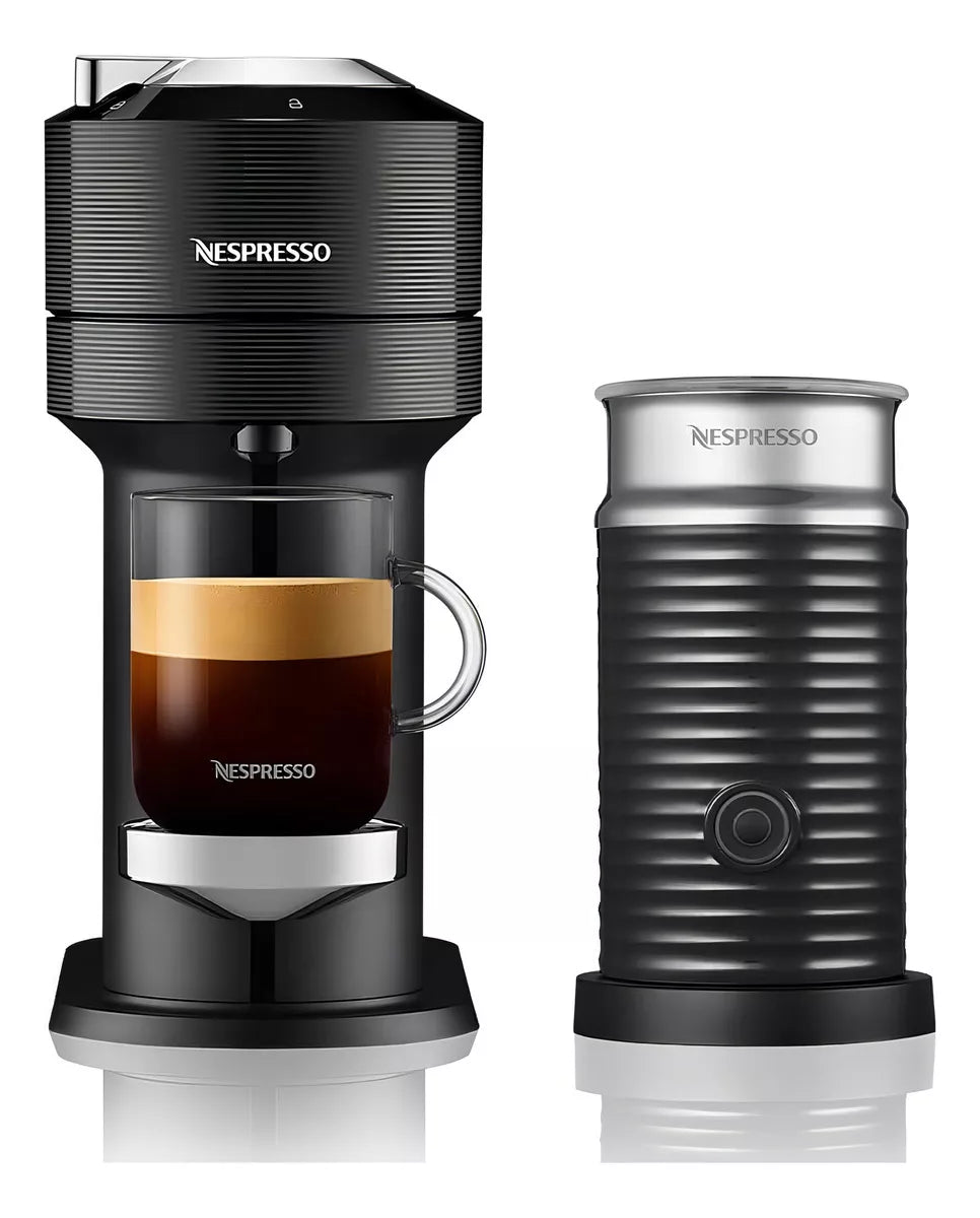 Cafetera Nespresso Vertuo Next + Aeroccino Color Negro