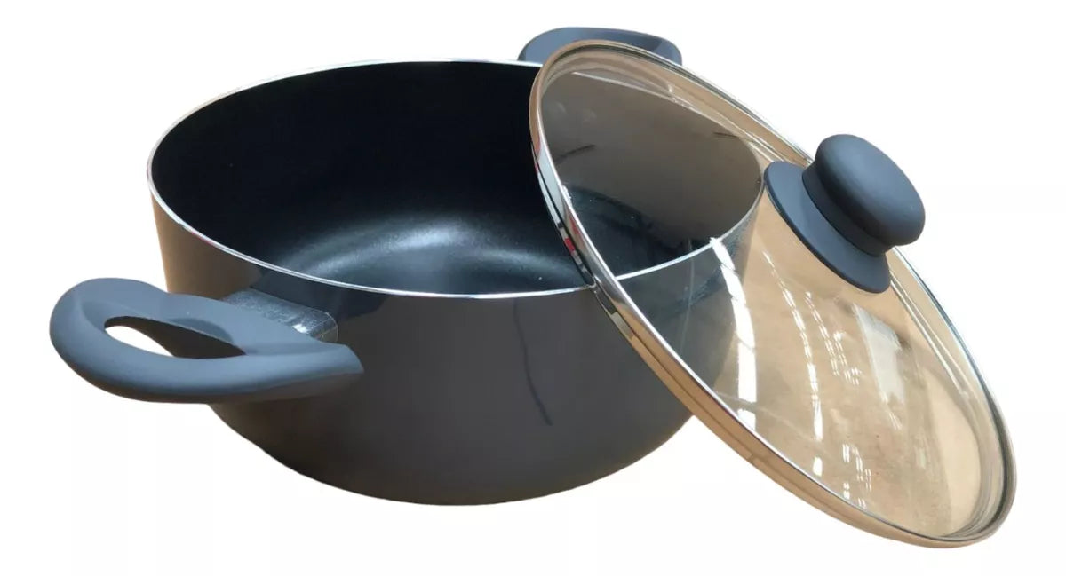 Juego Batería Cocina 11pzas Aluminio Olla Sarten Gris