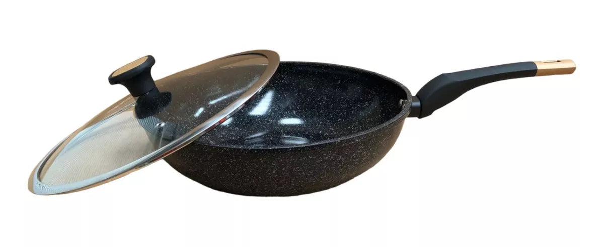 Juego Batería Cocina 5 Pzas Aluminio Olla Sarten Negro
