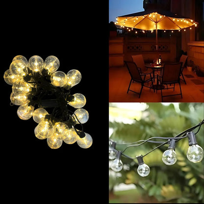 Serie De Luz Bombilla Cadena Luces Colgantes Aire Libre