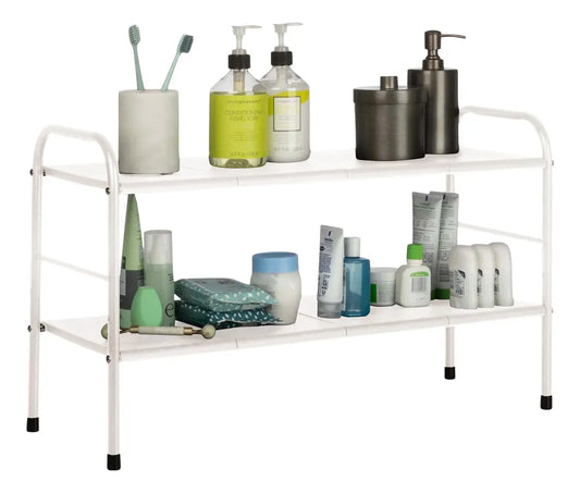 Organizador Extensible De Metal Con Estructura Moderna Blanca