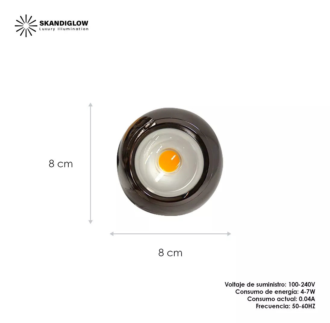 Lampara Colgante Esférica Techo Decorativa Ajustable Chica