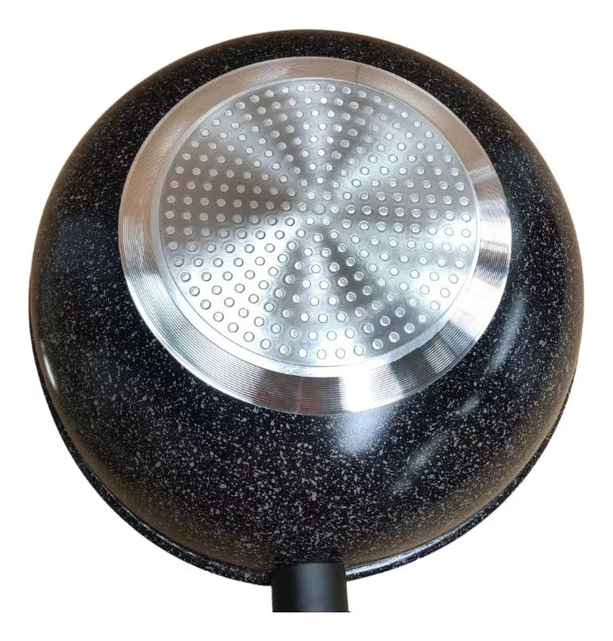 Juego Batería Cocina 5 Pzas Aluminio Olla Sarten Negro