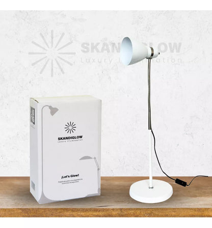 Lampara De Mesa Ajustable Oficina Casa 120v Blanca