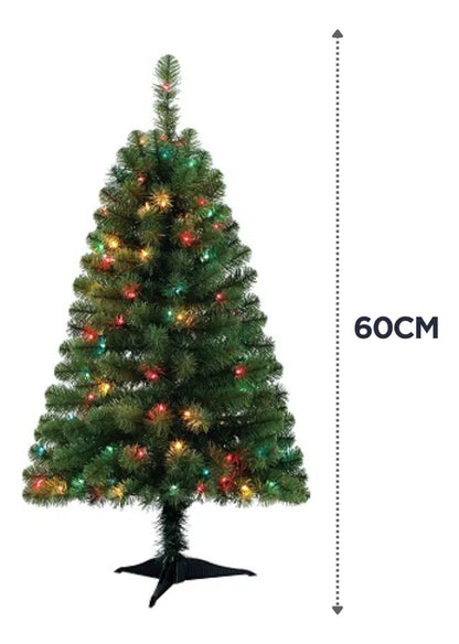 Pino Navidad Arbol Navideño Mini Iluminado 60cm Mesa