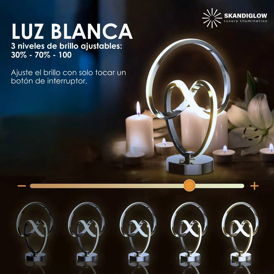 Lámpara Led Moderna Oficina Escritorio Espiral Minimalista