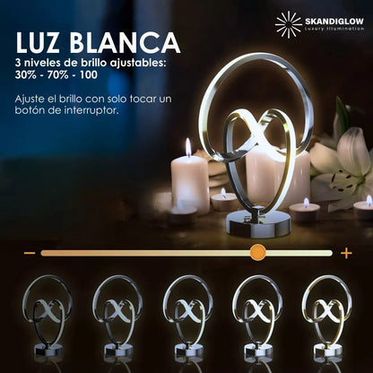 Lámpara Led Moderna Oficina Escritorio Espiral Minimalista
